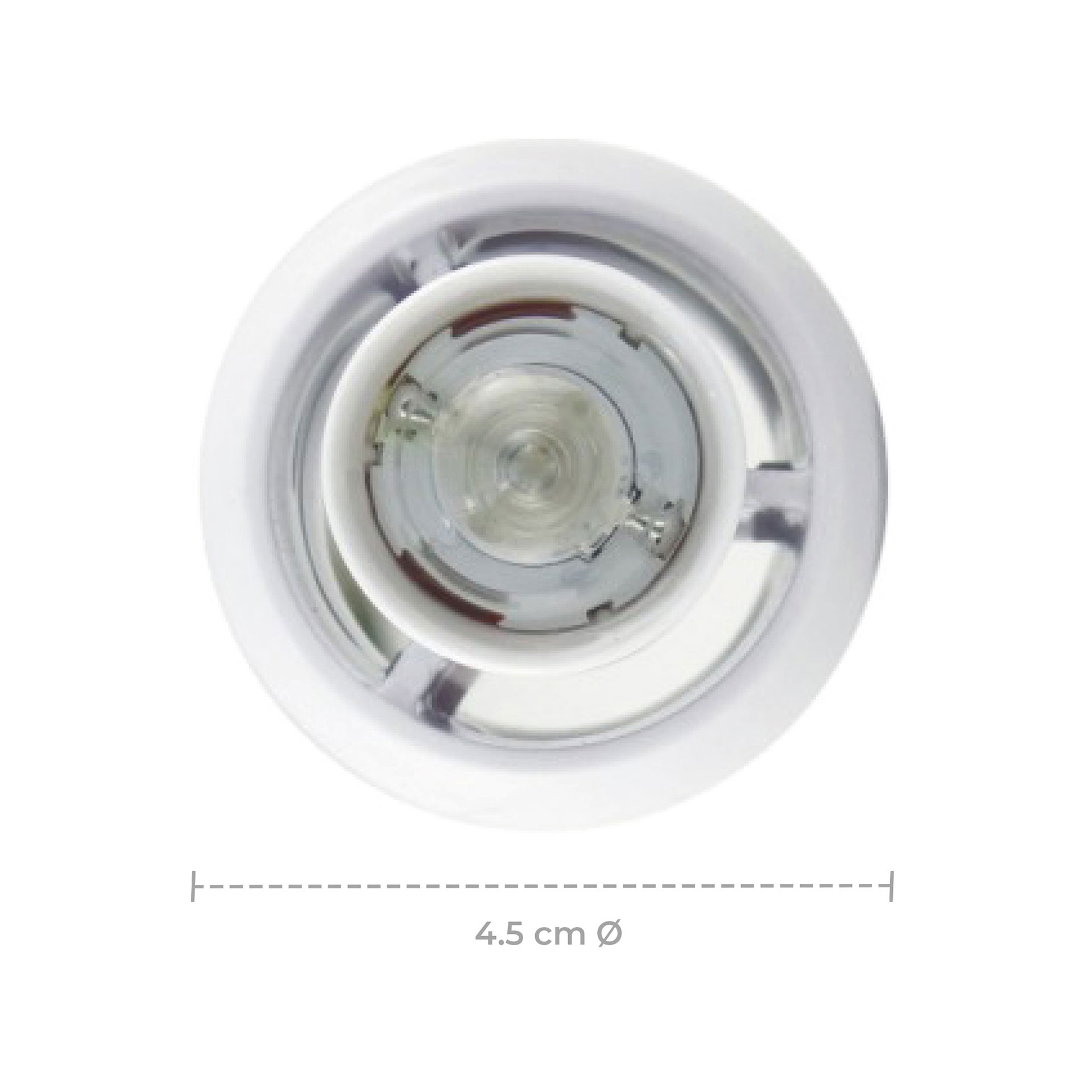 Luminario sumergible para chorro de piscina en color blanco cálido