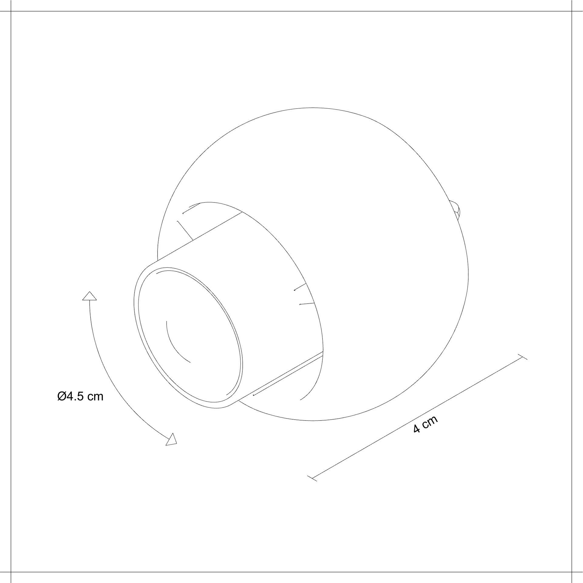 Luminario sumergible para chorro de piscina en color blanco cálido